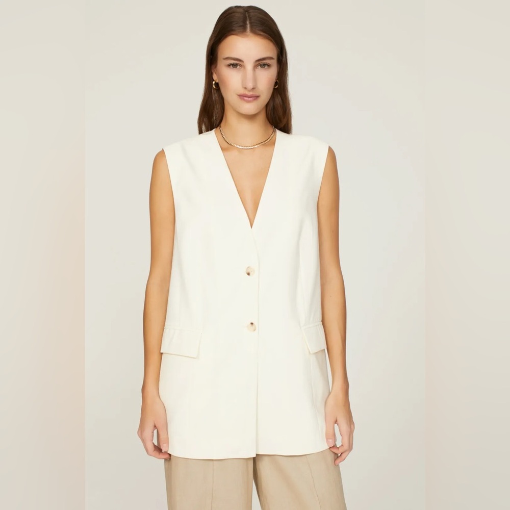WeWoreWhat Cream Sleeveless Jumpsuit